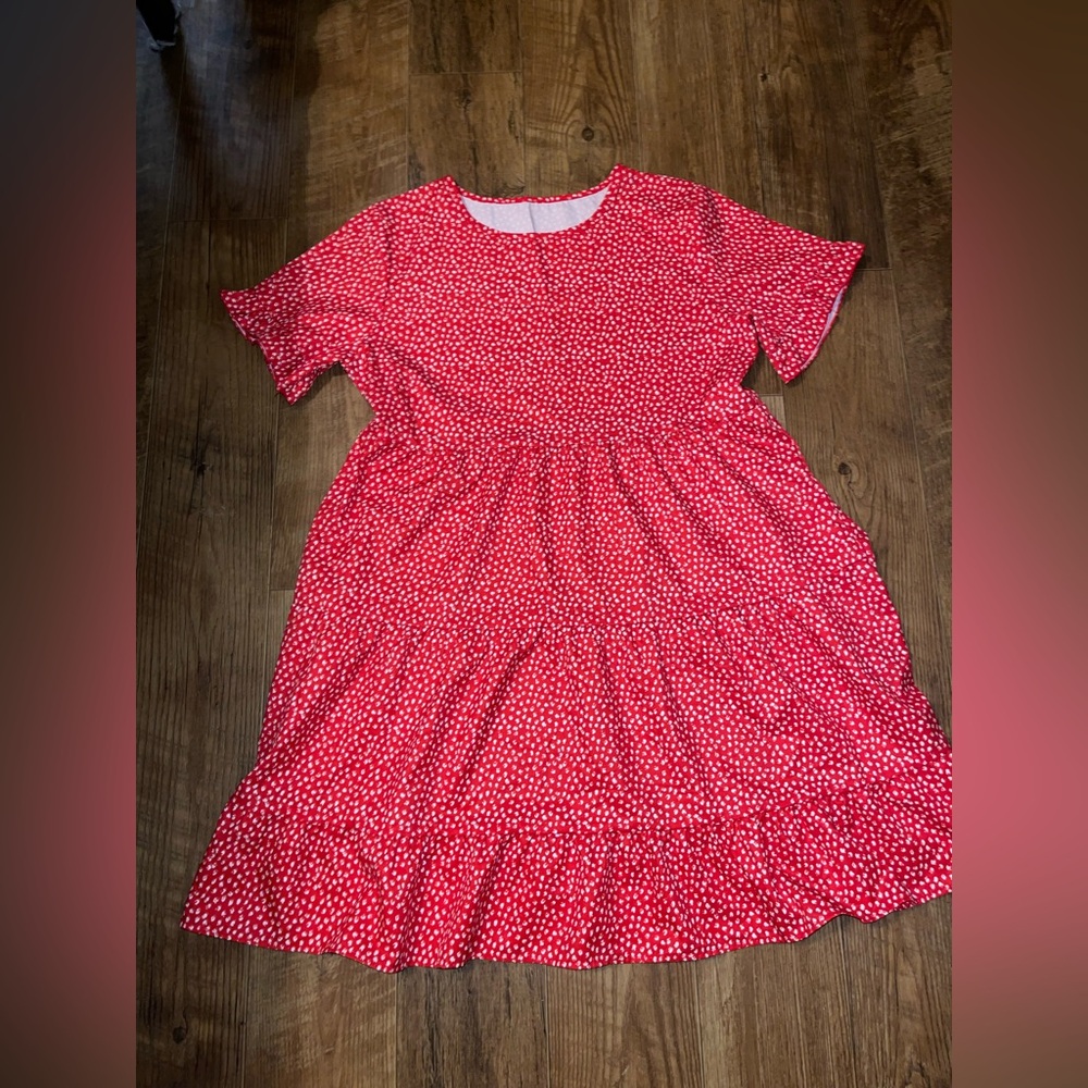 Red Polka Dot Style Women’s Dress